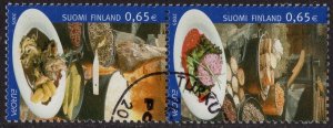 Thematic stamps FINLAND 2005 EUROPA GASTRONOMY 1784/5 pair used