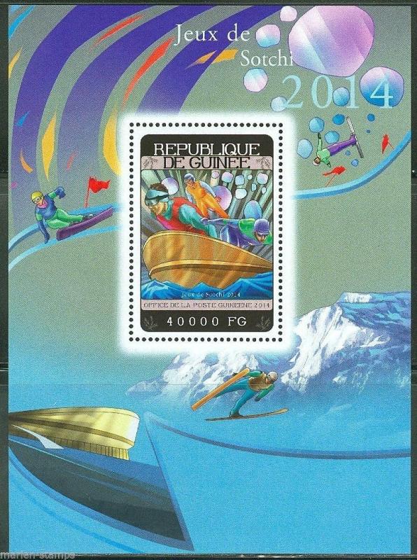 GUINEA 2014 SOCHI WINTER OLYMPIC GAMES SOUVENIR SHEET  MINT NH