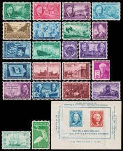 United States Scott 930-952 (1945-47) Mint H-LH F-VF M