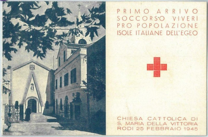 71332 - RHODES Rodi EGEO - POSTAL HISTORY - FDC Cover in folder 1945 - RED CROSS