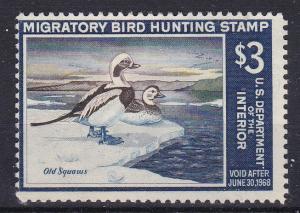 US RW 34 Mint LH OG 1968 Duck Stamp $3 CV $125.00