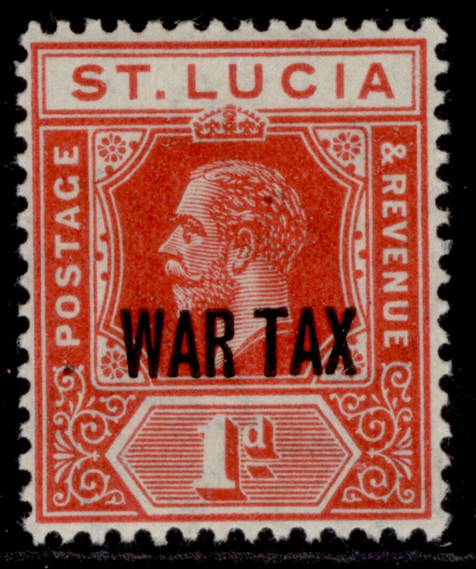 ST. LUCIA GV SG90, 1d scarlet, M MINT.