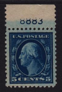 1917 Sc 504 MNH XF Jumbo plate number single, Hebert CV $56