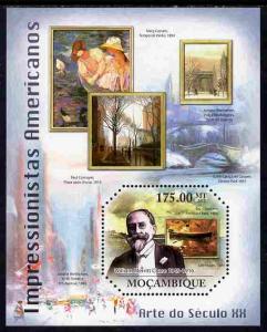 Mozambique 2011 American Impressionists perf m/sheet unmo...