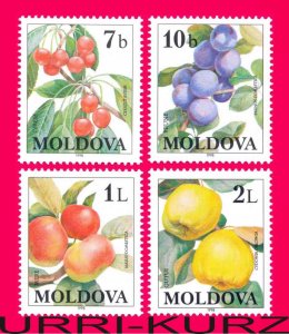 MOLDOVA 1998 Nature Flora Fruits Cherry Plum Apple Quince 4v Sc278-281 Mi278-281