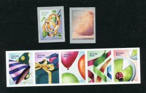 Sweden 2840-2842 Wedding Rings, Clouds, Cake, Party Stamps and Strip MNH 2019