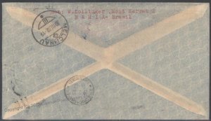 Brazil 1932 Graf Zeppelin Mi235A Flown Cover Bern Switzerland Beuerle Est 112507