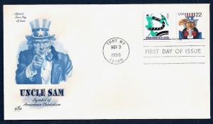 UNITED STATES FDC 22¢ Uncle Sam 1998 ArtCraft