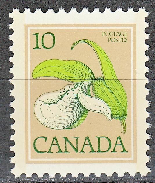 #711 Canada MNH 10¢ Floral Definitive Lady's Slipper Perf 12