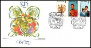 Belize 548-550 Royal Wedding Fleetwood U/A FDC