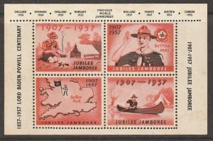 Boy Scout Jubilee Jamboree Souvenir Sheet