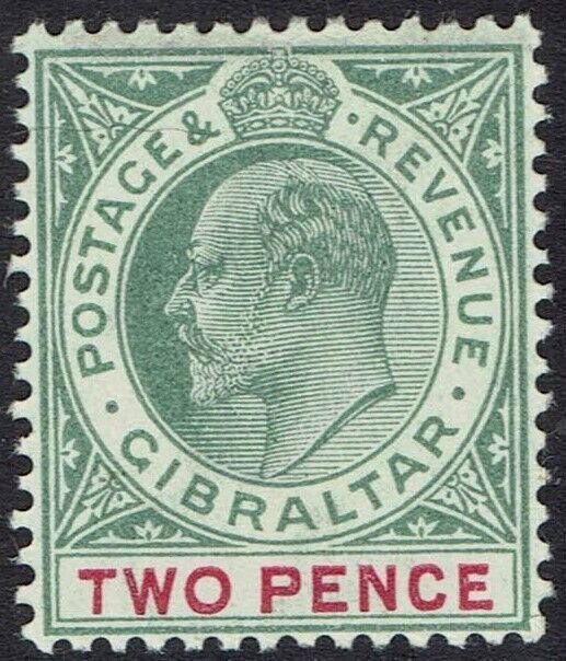 GIBRALTAR 1903 KEVII 2D WMK CROWN CA