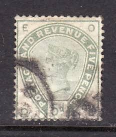 Great Britain-Sc#104-used 5p green QV-1884-