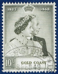 [sto728] GOLD COAST KGVI SG.148 10s Silver Wedding 1948 Used ROYALTY Cat £55