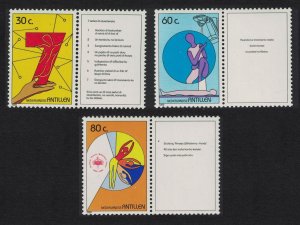 Neth. Antilles Foundation for Cancer Care 3v Labels 1989 MNH SG#993-995