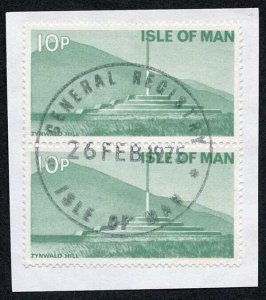 Isle of Man 10p Pair QEII Pictorial Revenue CDS On Piece