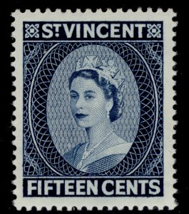 ST. VINCENT QEII SG217, 15c deep blue, NH MINT.