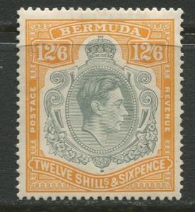 Bermuda - Scott 127a - KGVI Definitive  - Wmk 4 -1939 - MLH -Single 12/6p Stamp