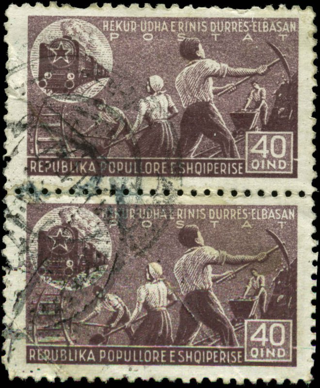 Albania Scott #401 Pair Used