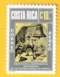 COSTA RICA SCOTT#C682 1976 10c LIBERTY BELL - MNH