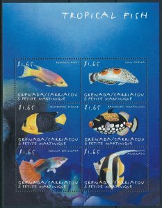 [109015] Carriacou & Petite Martinique 2000 Marine life fish Mini sheet MNH