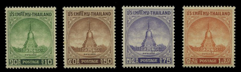 Thailand #316-319, 1956 Don Jedi Monument, set of four, never hinged, 50s wit...