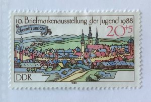 Germany DDR 1988 Scott 2679 used - 20+5 Pfg, 10th Youth Stamp Exhibition