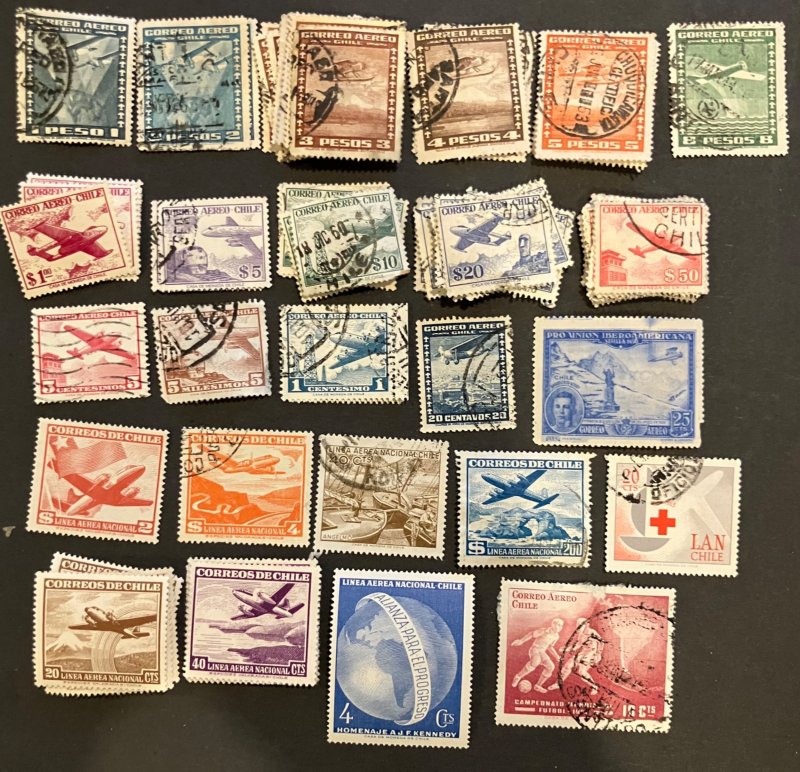 Chile small airmail collection pre-1960