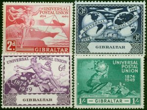 Gibraltar 1949 UPU Set of 4 SG136-139 Fine LMM