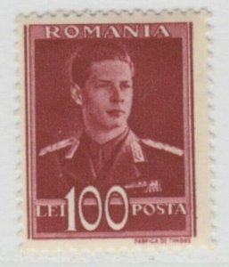 Romania King Michael 1940-42 Wmk Crowns and Monograms 100L MH* A18P26F754