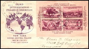 US 778 Tipex Souvenir Sheet Grimsland Pen FDC