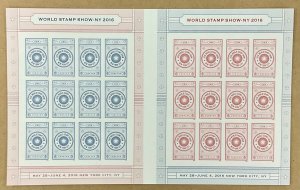 5062-5063  World Stamp Show 2016  MNH Forever sheet of 24 FV $16.32 2016