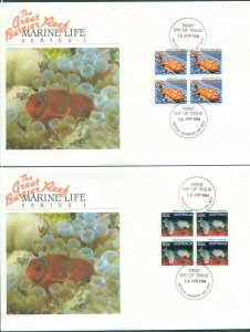 Australia 1984 Marine Life I Blks 4 Victor Harbour SA 6xFDC Lot50369