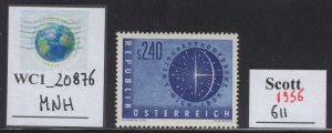 WC1_20876. AUSTRIA. 1956 5th INTL. POWER CONFERENCE stamp. Sc. 611. MNH