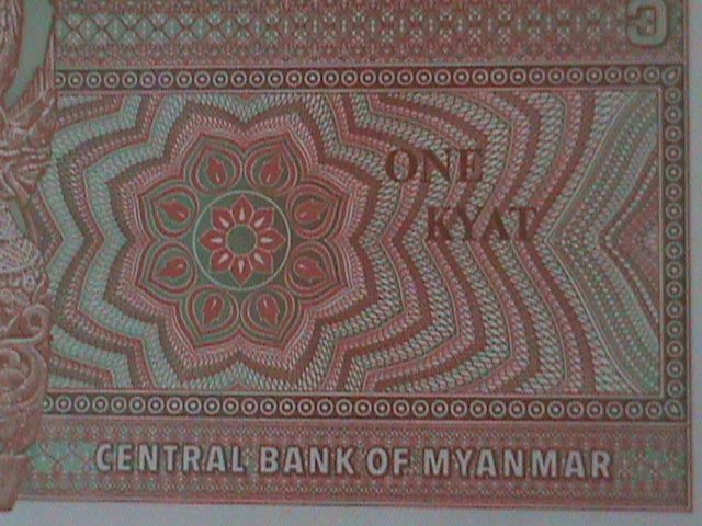 ​BURMA-1972-UNION BANK-$1 KYAT .UNCIR-VF-HARD TO FIND WE SHIP TO WORLDWIDE