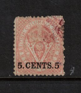 British Columbia #14 Used Fine Perf 12.5 - Small Perf Thin At Upper Right