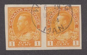 Canada #136 Used Admiral Imperf Pair