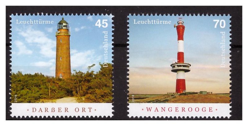 GERMANY 2018 LIGHTHOUSES 2v set MNH
