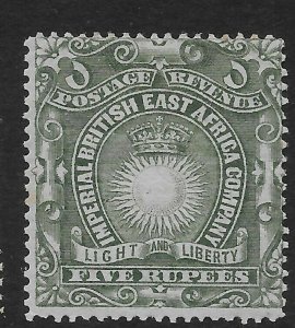 BRITISH EAST AFRICA SG19 1890 5r GREY-GREEN MTD MINT