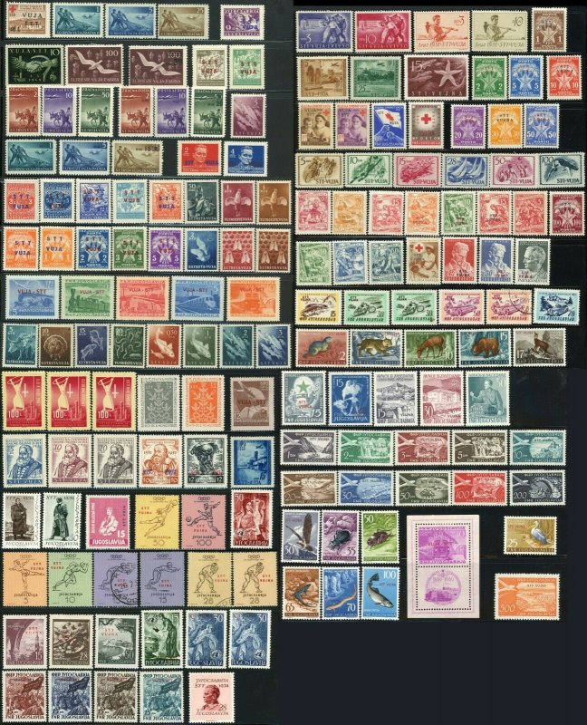 YUGOSLAVIA TRIESTE Postage Stamp Collection Europe Used Mint LH