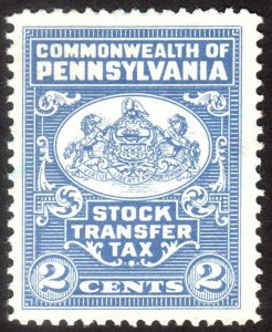 1940's, US Pennsylvania 2c, Stock transfer, Used