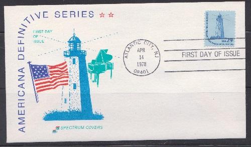 1605 Sandy Hook Lighthouse Unaddressed Spectrum FDC