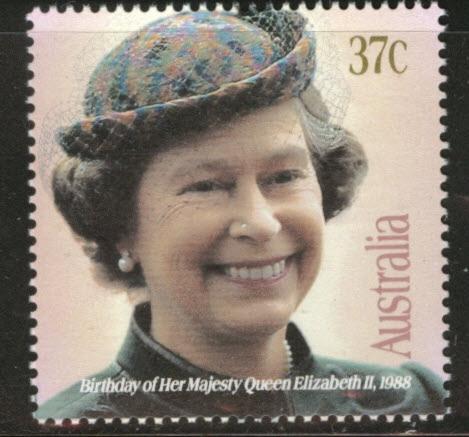 AUSTRALIA Scott 1079 MNH** 1988 QE2 62nd B-day stamp CV$.75