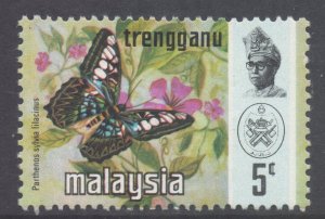 Malaya Trengganu Scott 98 - SG112, 1971 Butterflies 5c MH*