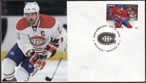 CANADA Sc #2671 (33) MONTREAL CANADIANS BRIAN GIONTA ON SUPERB FIRST DAY COVER