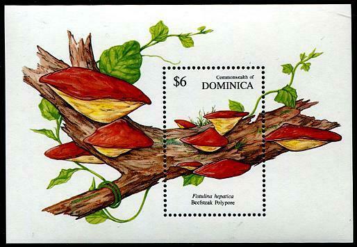 HERRICKSTAMP DOMINICA Sc.# 1326 Mushrooms S/S I