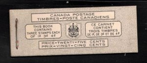 CANADA Booklets Scott # BK43a - Bilingual Cover 1