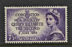 STAMP STATION PERTH - Australia #260 QEII Coronation - MVLH CV$1.00