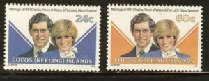 Cocos Keeling Islands Scott 73-74 MNH** 1981 set CV$1.25