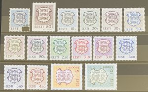 Estonia various MNH. Definitives